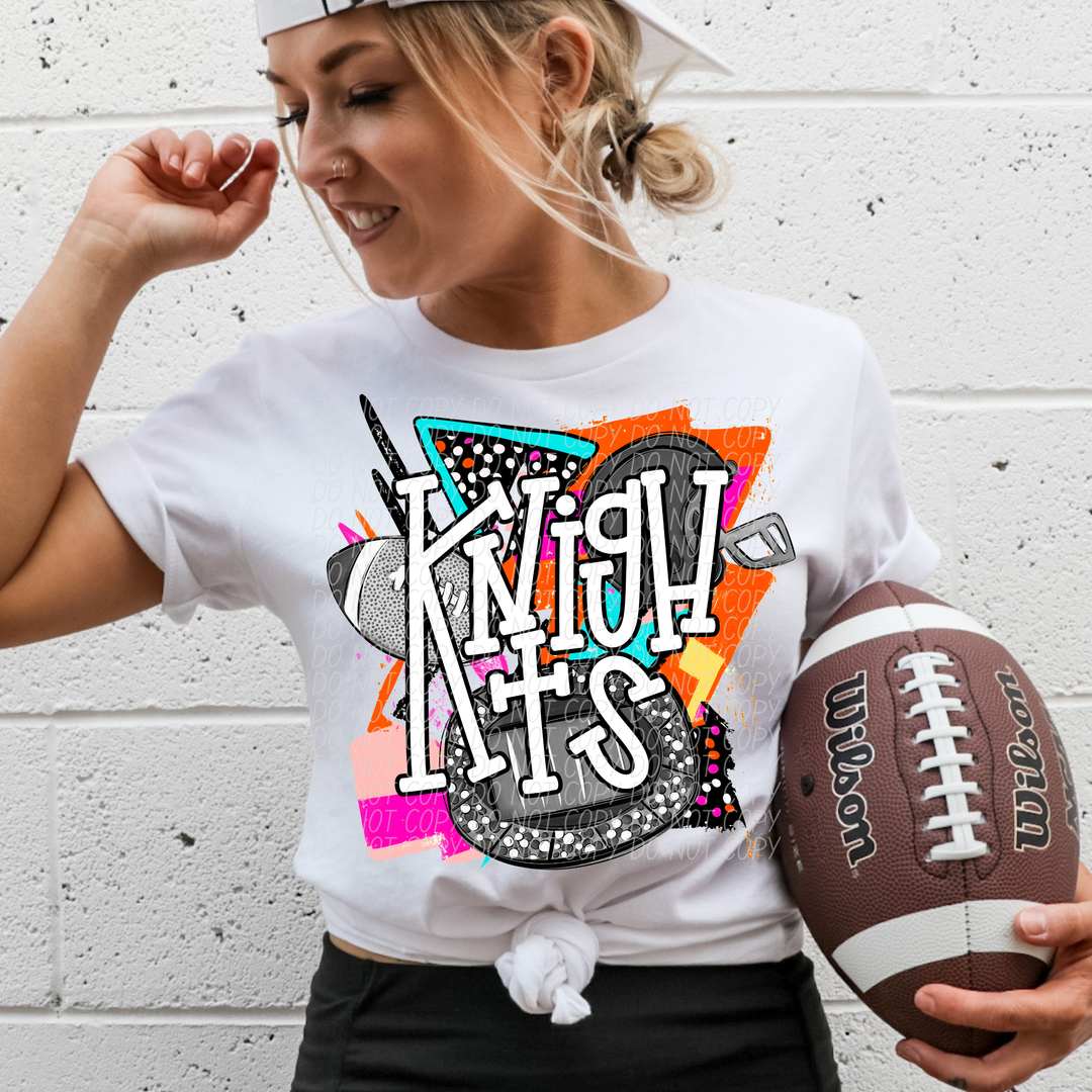 Bright Retro Football Mascots (Listing 1 of 2)