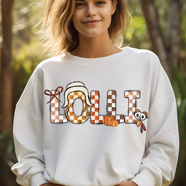 Thanksgiving Names DTF Print