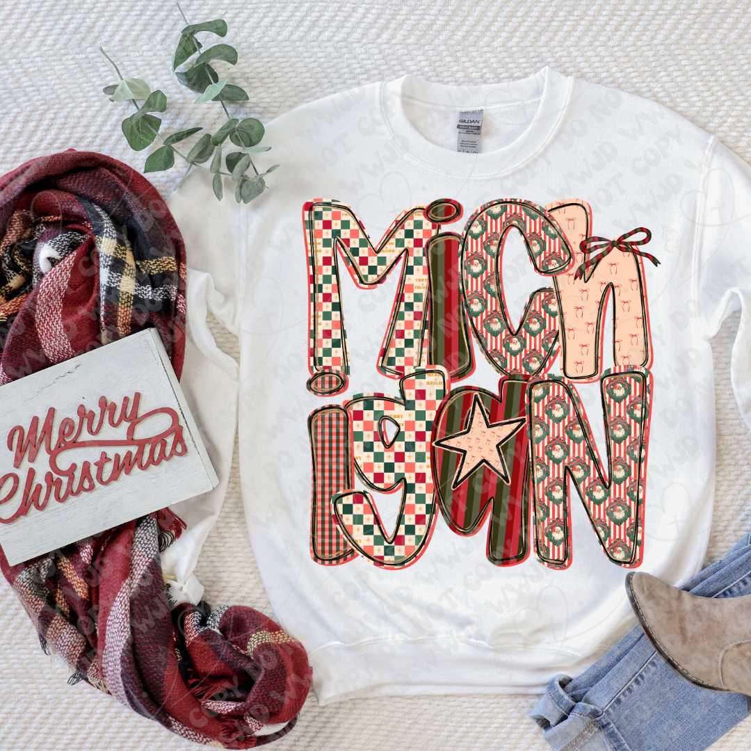 Merry State Alpha DTF Print