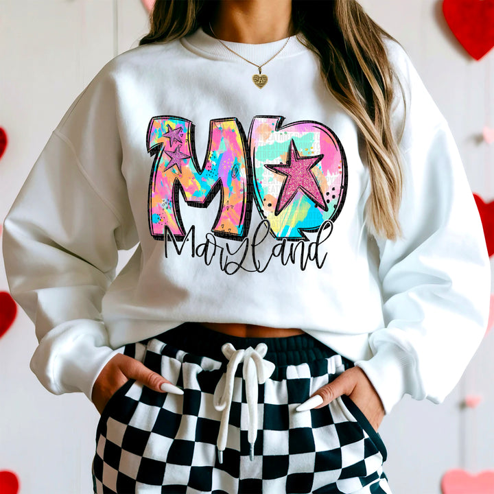 50 States Neon Splashes Collection DTF Print