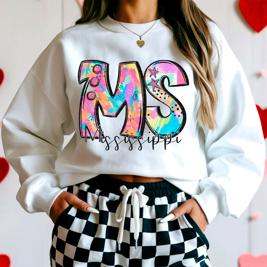 50 States Neon Splashes Collection DTF Print