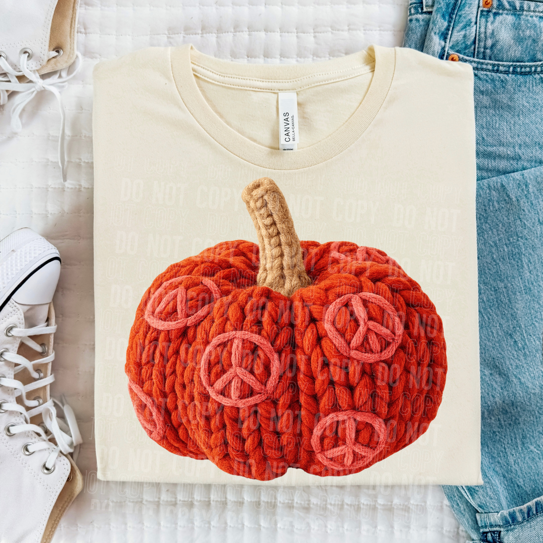 Peace Pumpkin DTF Print