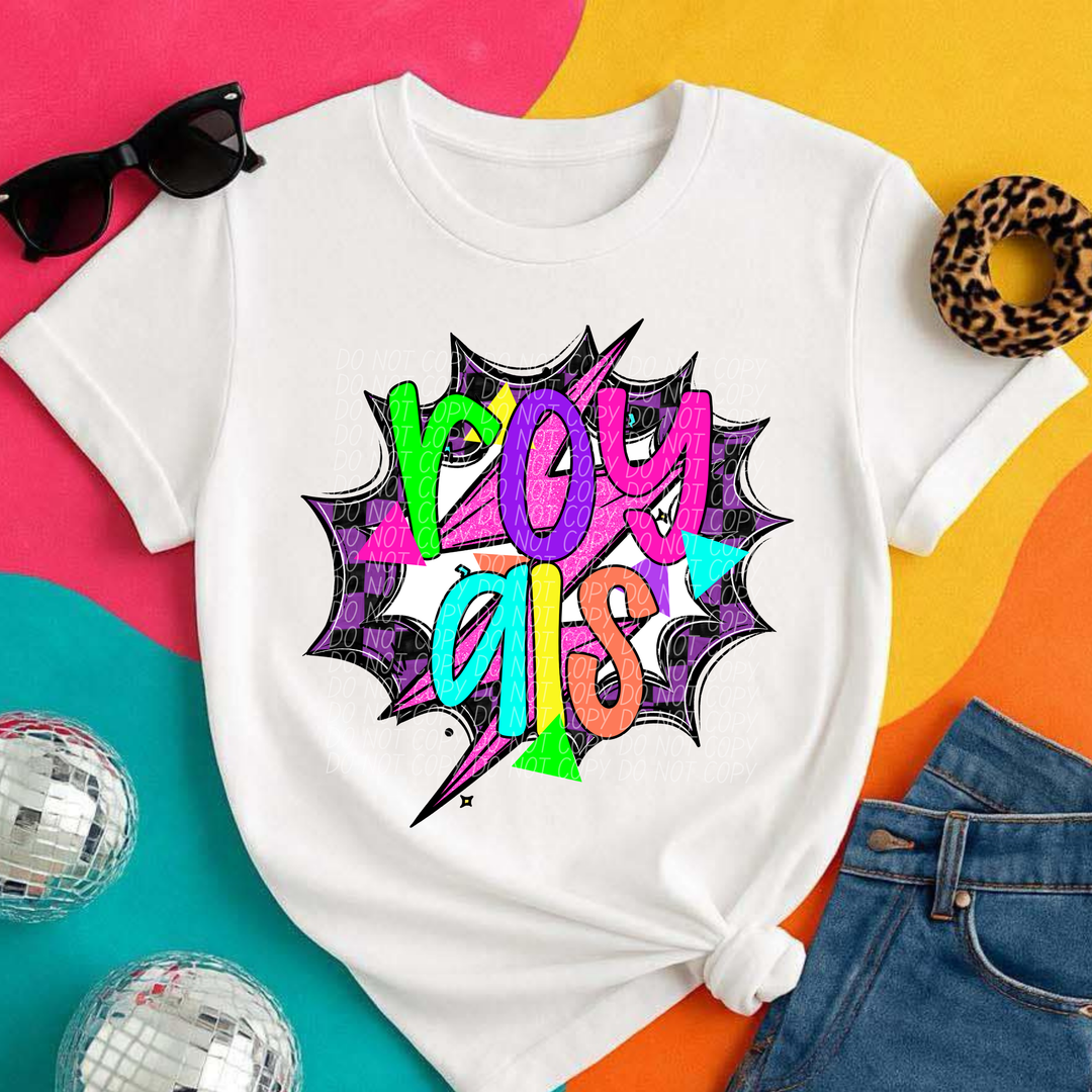 80's Hero Mascots Youth DTF Print