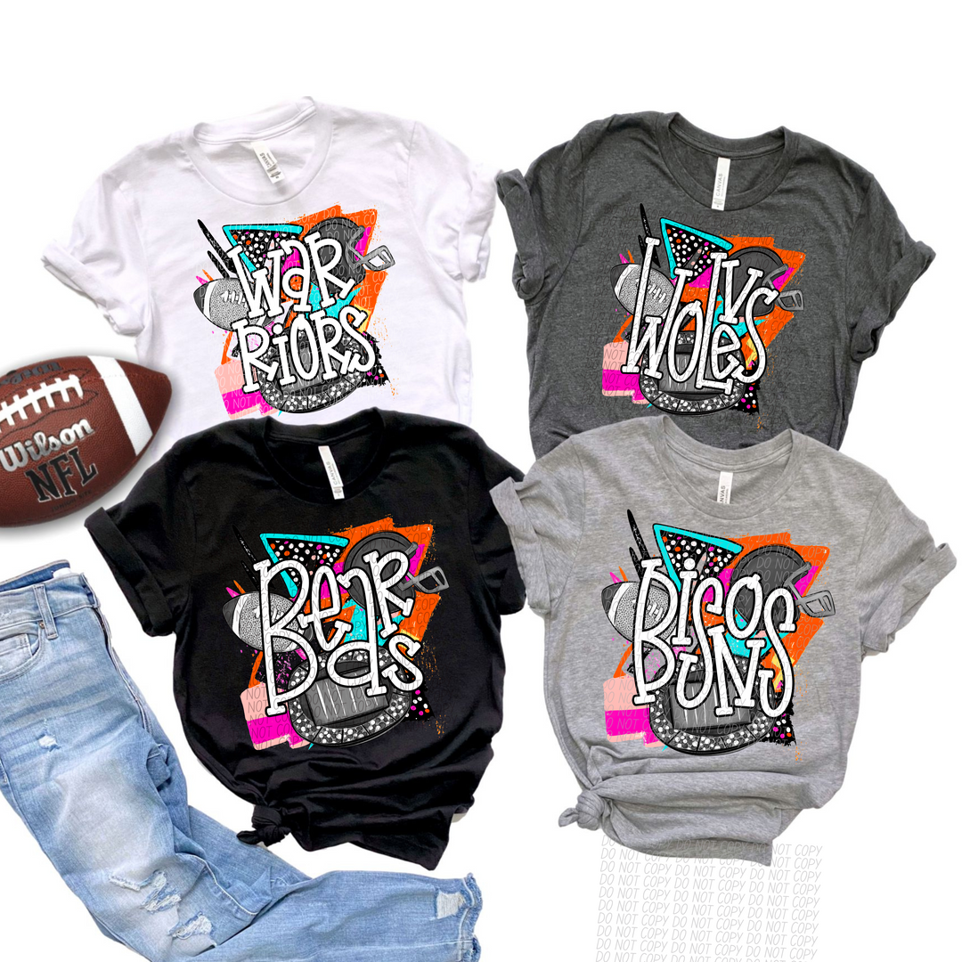 Bright Retro Football Mascots (Listing 2 of 2)