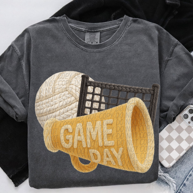 Yarn Game Day Volleyball DTF Print