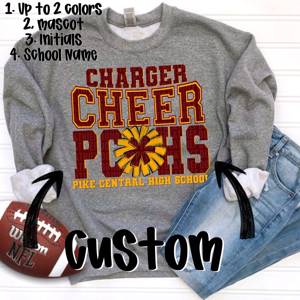 Cheer Custom Design Mockup Fee ONLY - No Prints - No Digitals