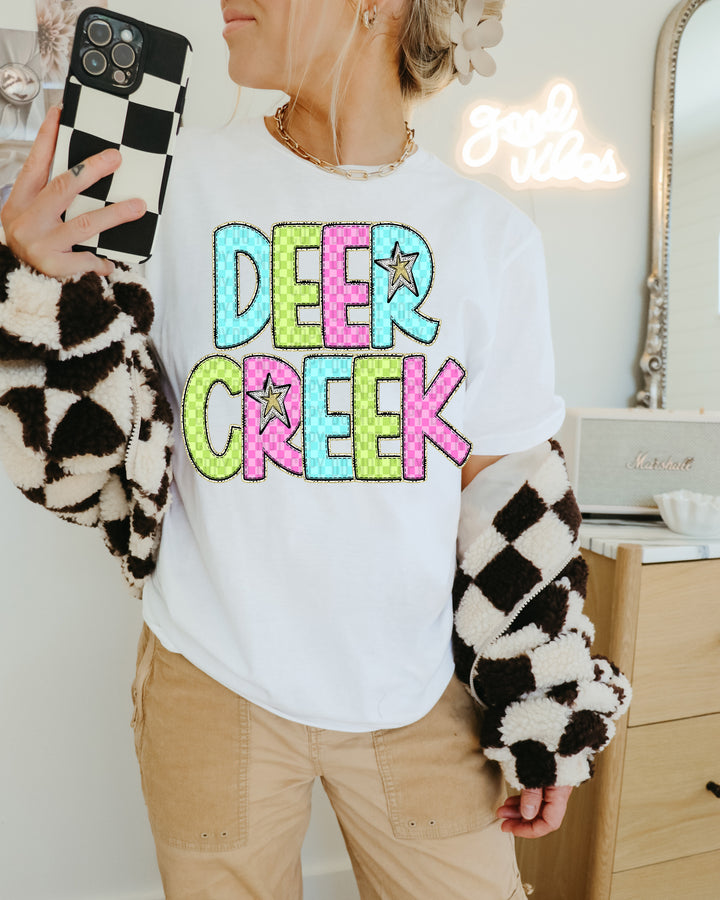 YOUTH Bright Checks DTF Print