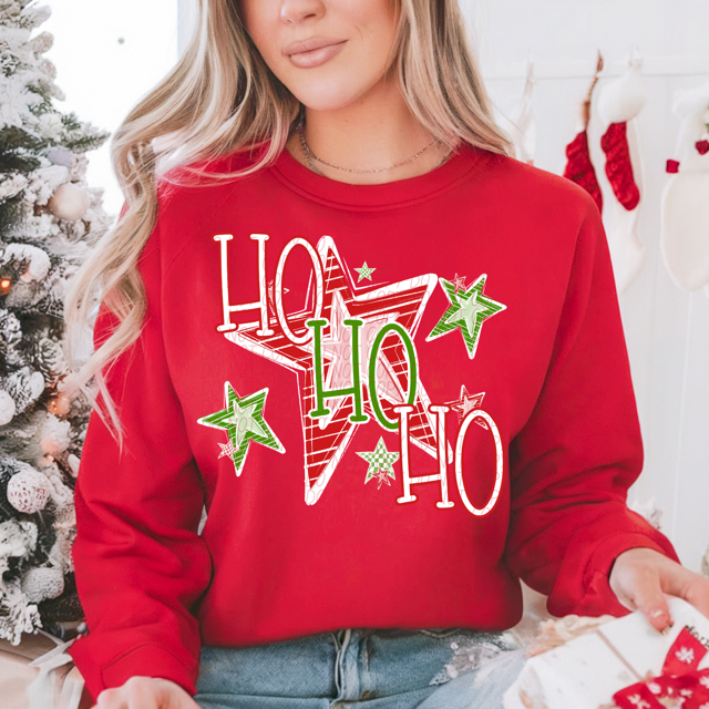 Ho Ho Ho Stars DTF Print