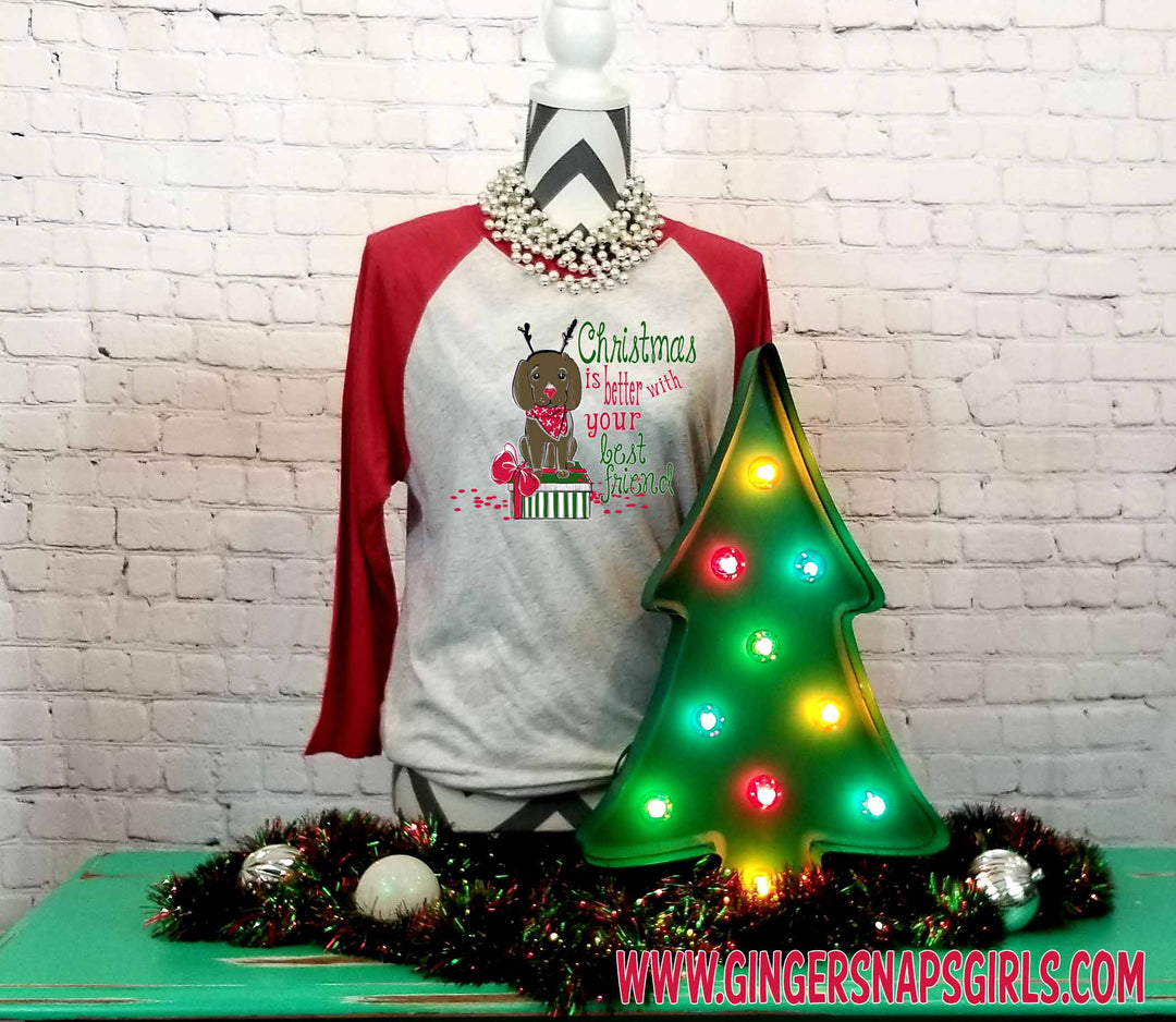 Christmas is Better with Your Best Friend Dog Christmas Digital Design File