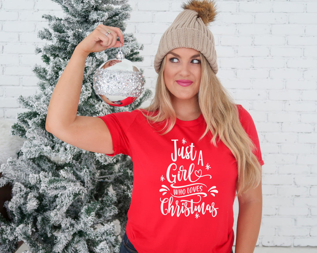 Just a Girl Who Loves Christmas Screen Print MN17