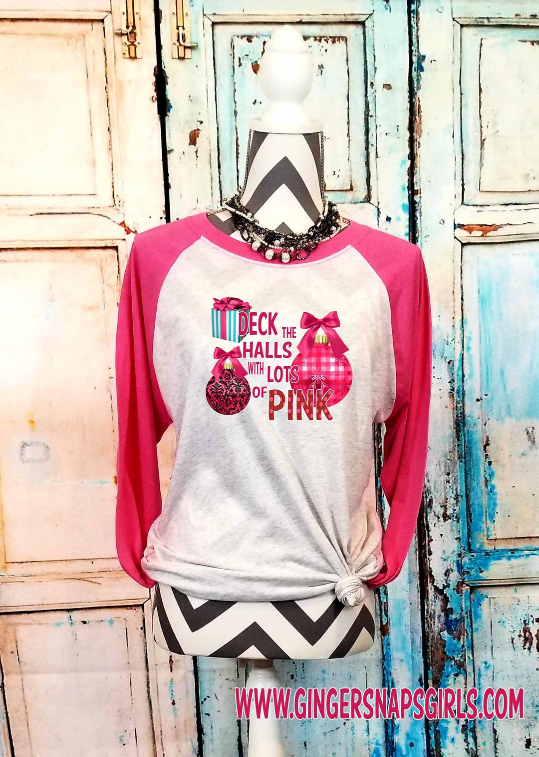 Deck the Halls with Lots of Pink Christmas Digital Design