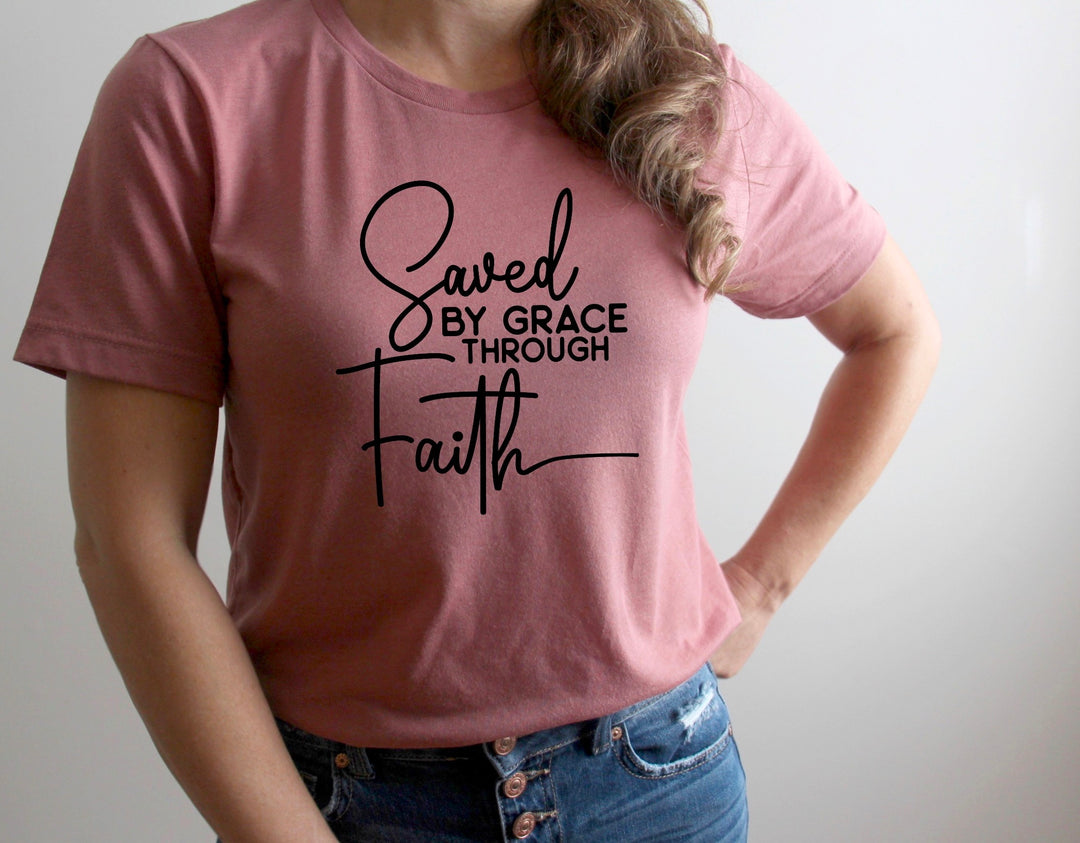 Saved By Grace Through Faith Screen Print L14