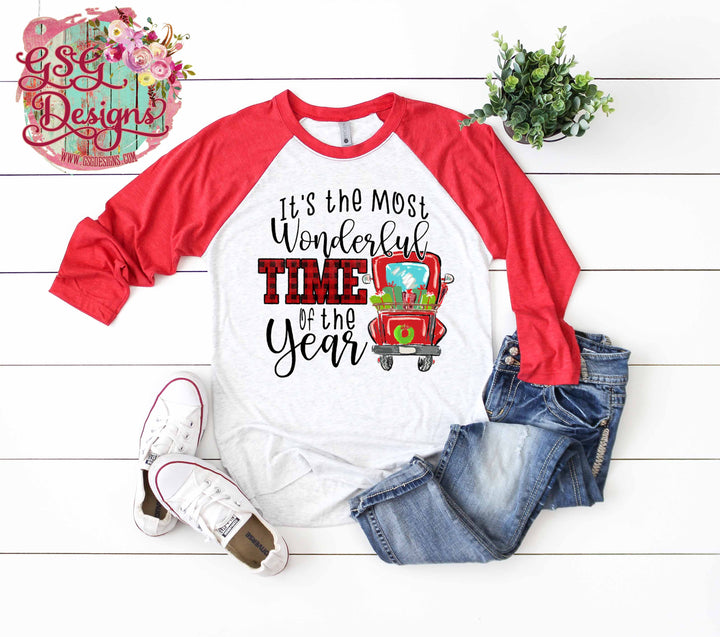 It's the Most Wonderful Time of the Year Hand Drawn Truck Christmas and Winter Digital Design File