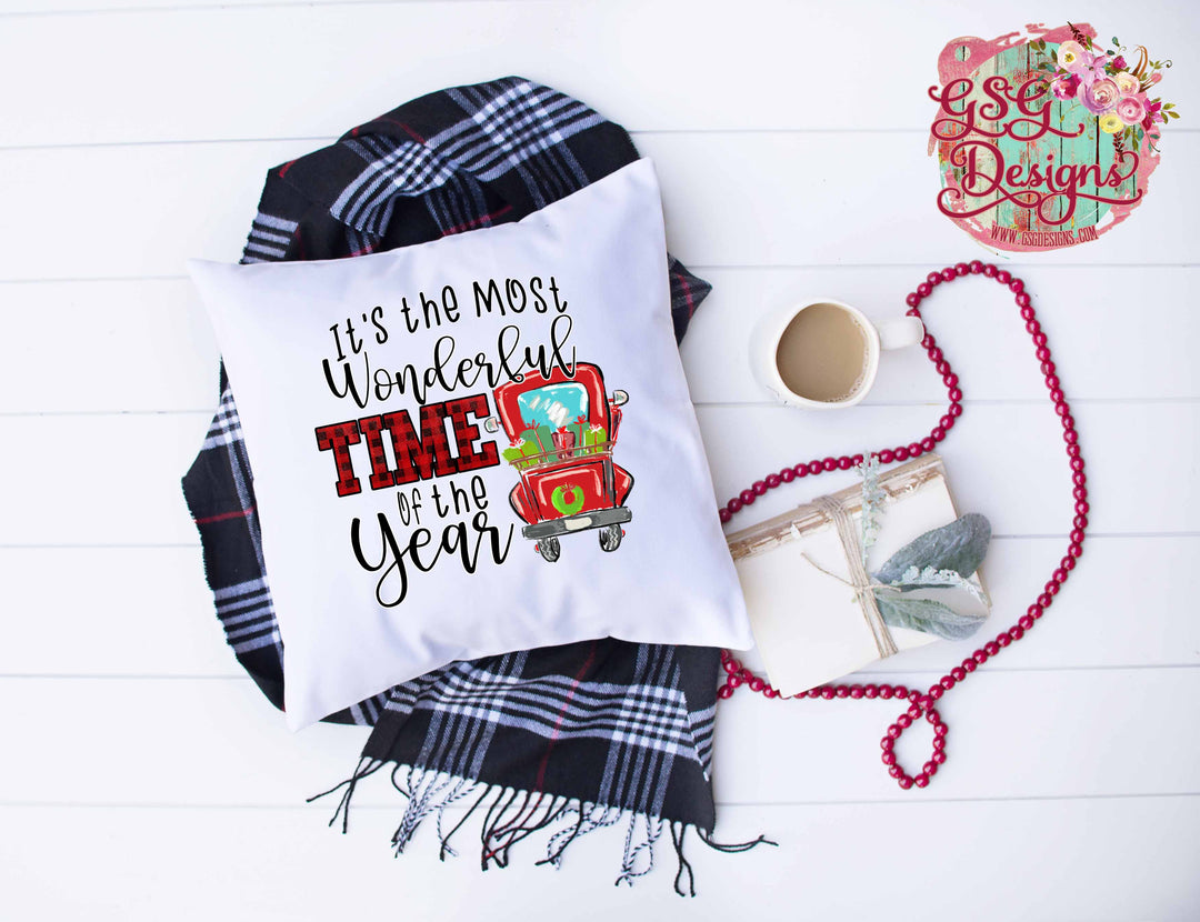 It's the Most Wonderful Time of the Year Hand Drawn Truck Christmas and Winter Digital Design File