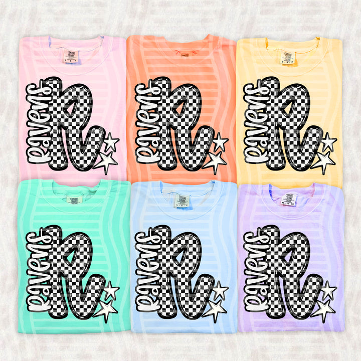 Checker Crush Black And White Mascots DTF Print