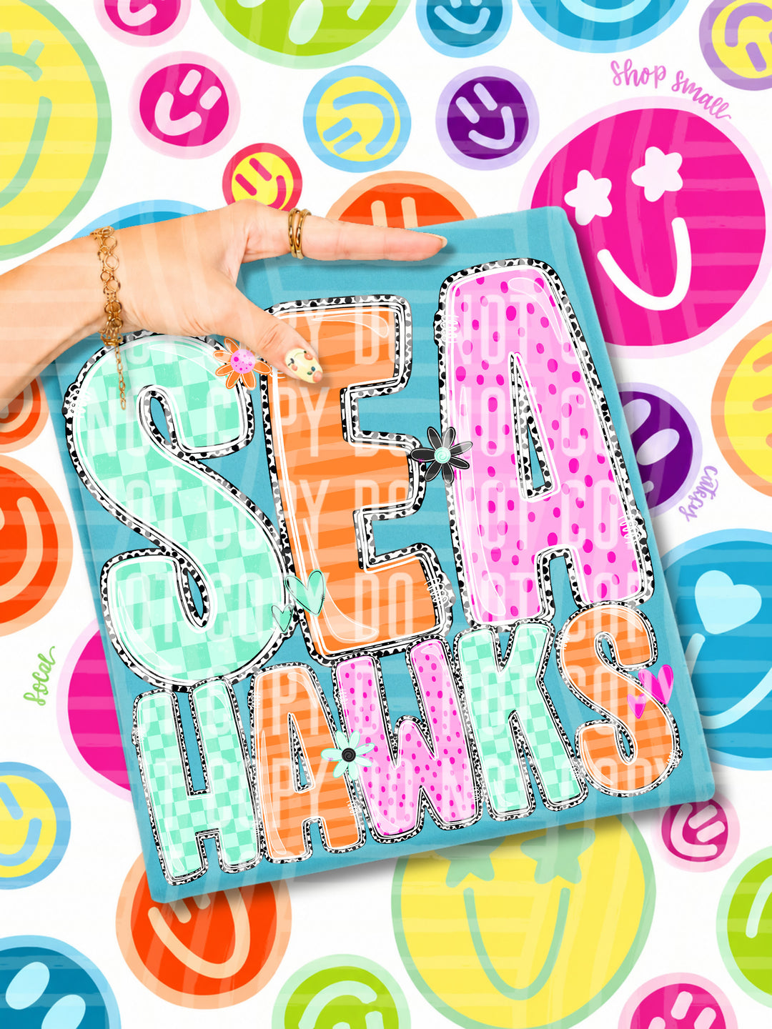 Happy Blooms Mascots DTF Print