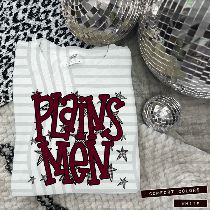 Maroon Staggered DTF Print
