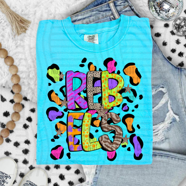 Funky Mix Up Leopard Spots DTF Print