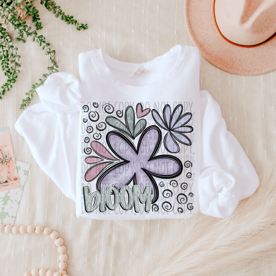 Bloom Doodle DTF Print