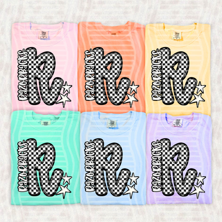 Checker Crush Black And White Mascots DTF Print