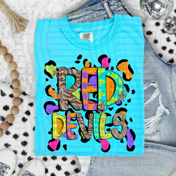 Funky Mix Up Leopard Spots DTF Print
