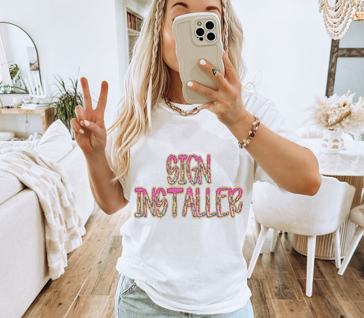 Preppy Leopard Occupations/Names DTF Print