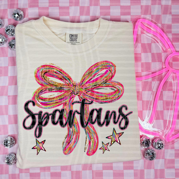 Whimsical Christmas Bows Mascots DTF Print