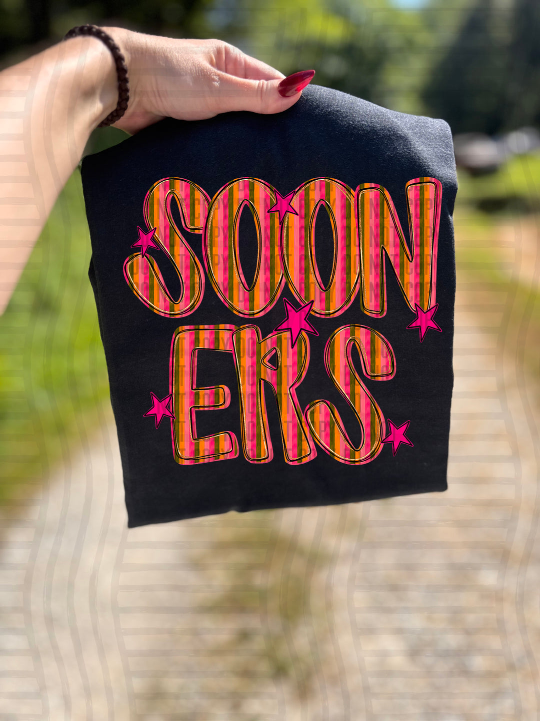 Holly Jolly Cheer Striped DTF Print