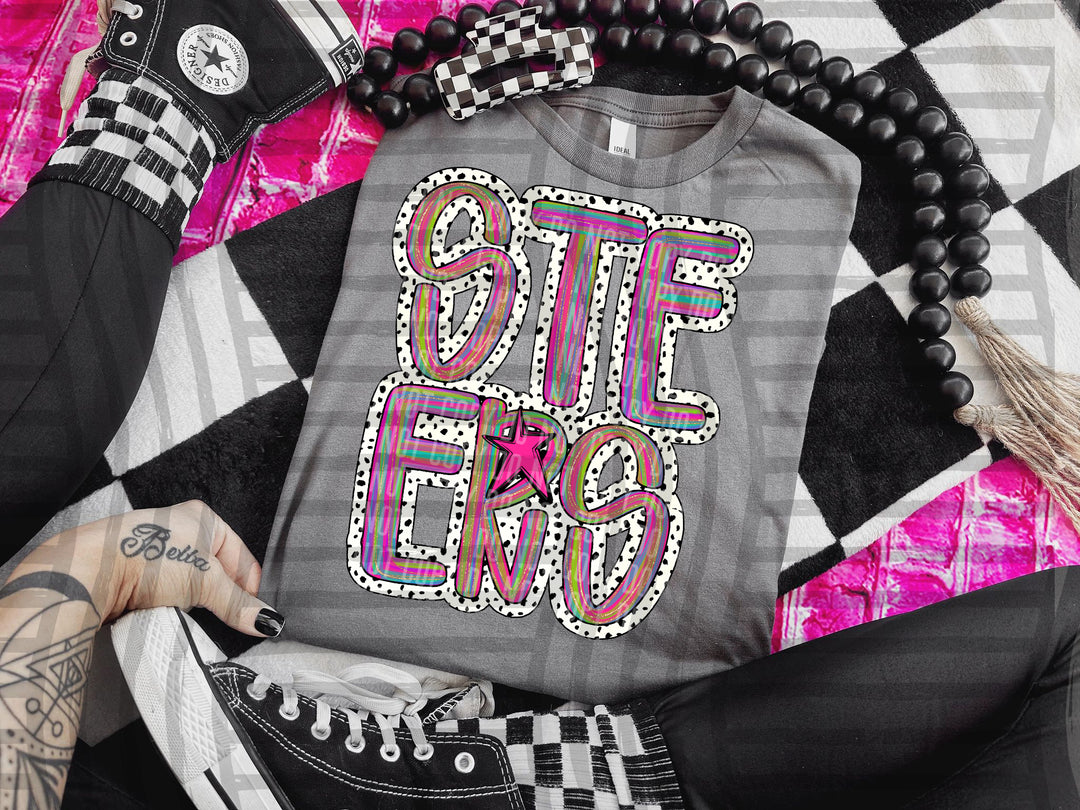 Brushstroke Dots DTF Print
