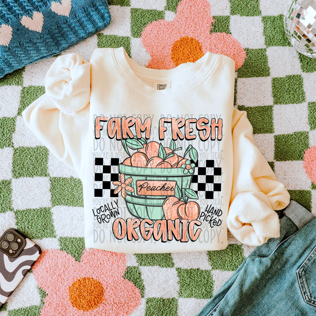 Farm Fresh Peaches DTF Print