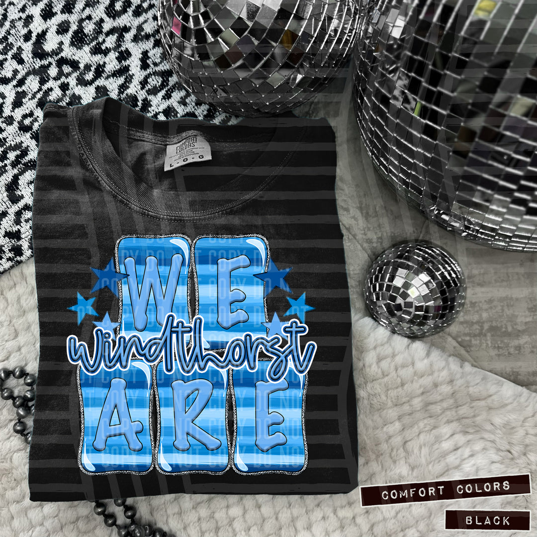 Blue We Are DTF Print