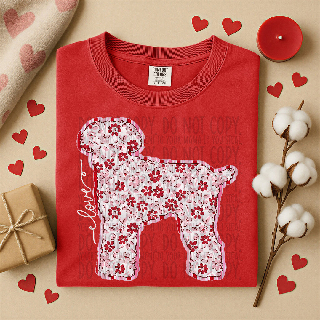 Valentine Dogs DTF Print