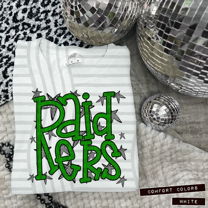 Green Staggered DTF Print