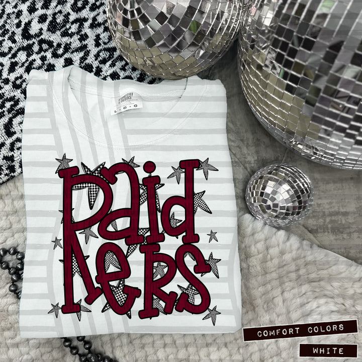 Maroon Staggered DTF Print
