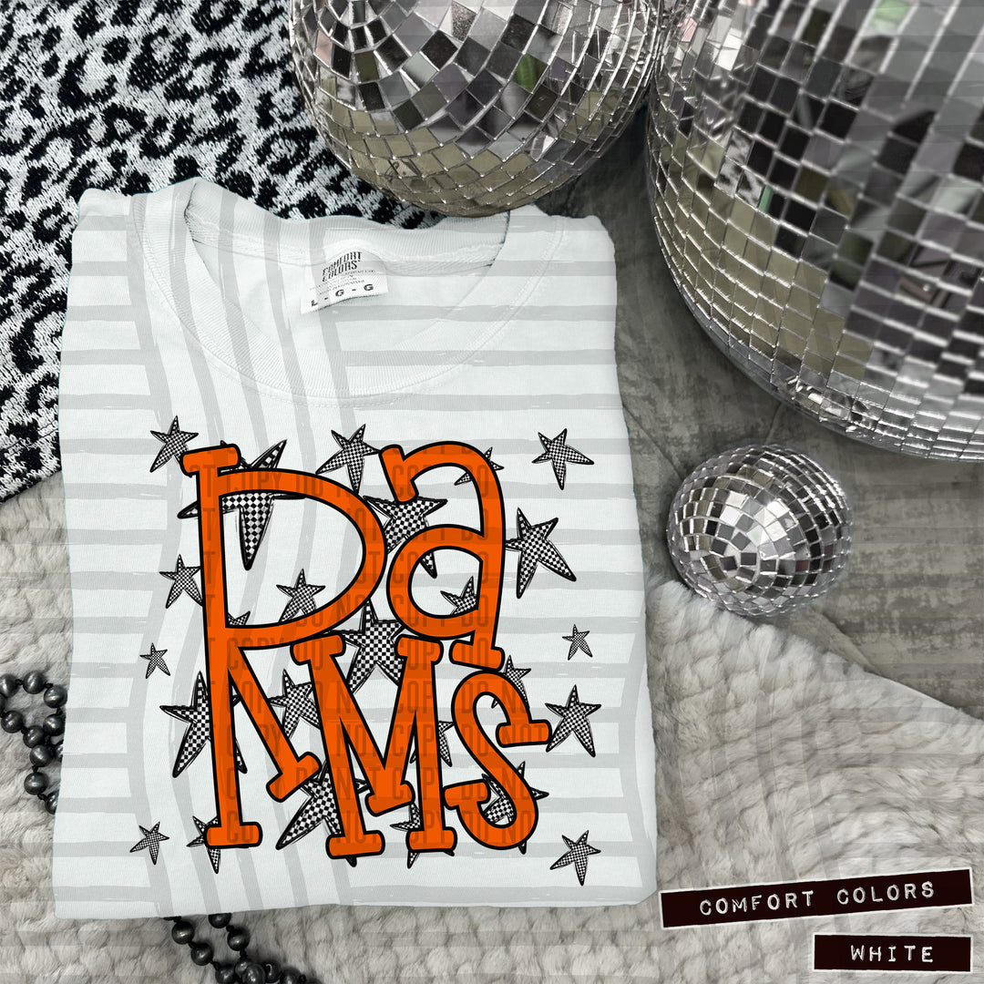 Orange Staggered DTF Print