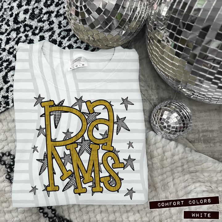 Gold Staggered DTF Print