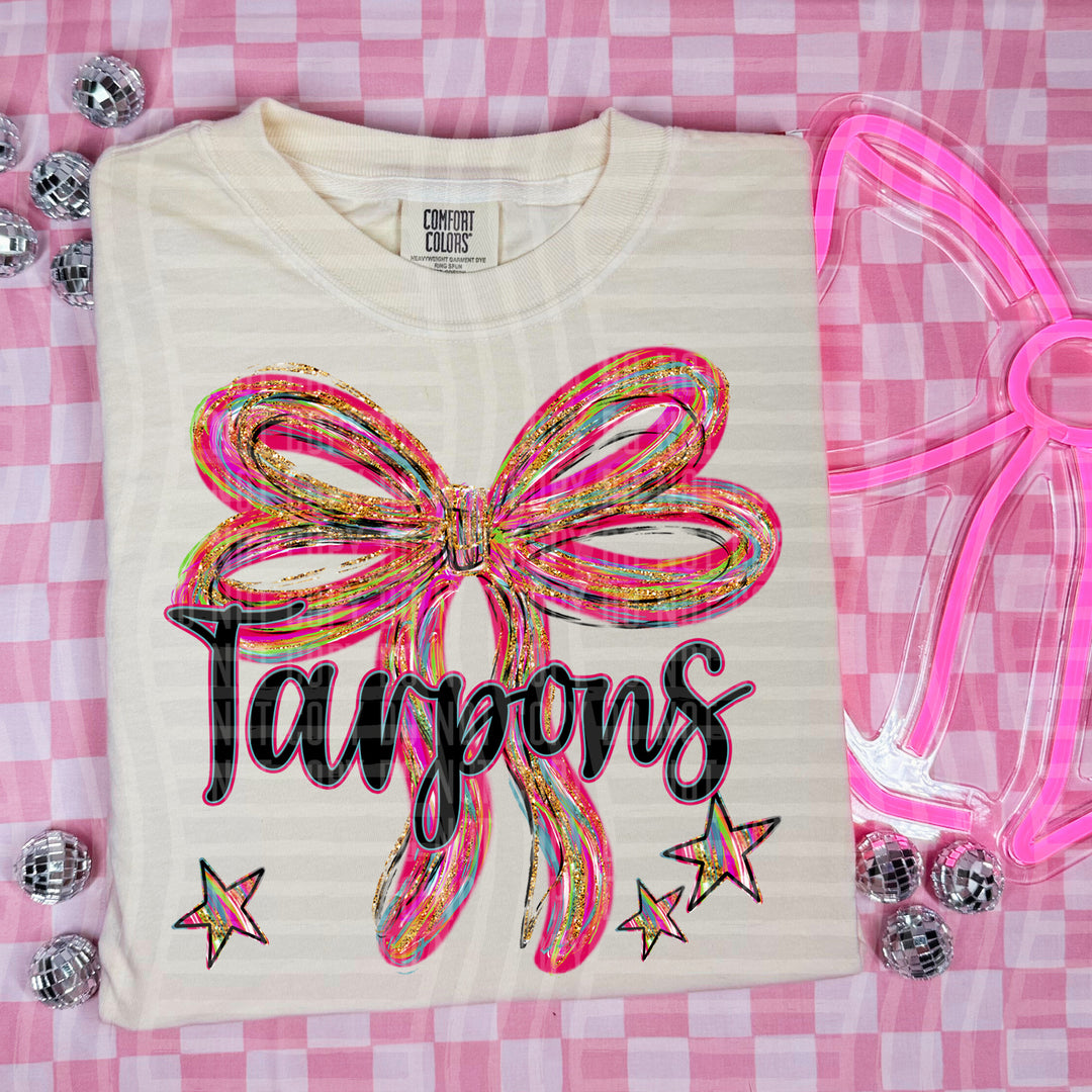 Whimsical Christmas Bows Mascots DTF Print