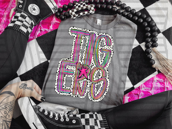 Brushstroke Dots DTF Print