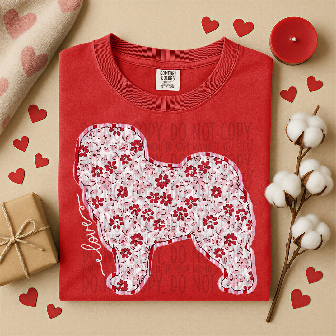 Valentine Dogs DTF Print