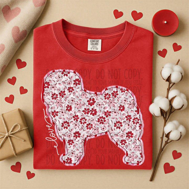 Valentine Dogs DTF Print