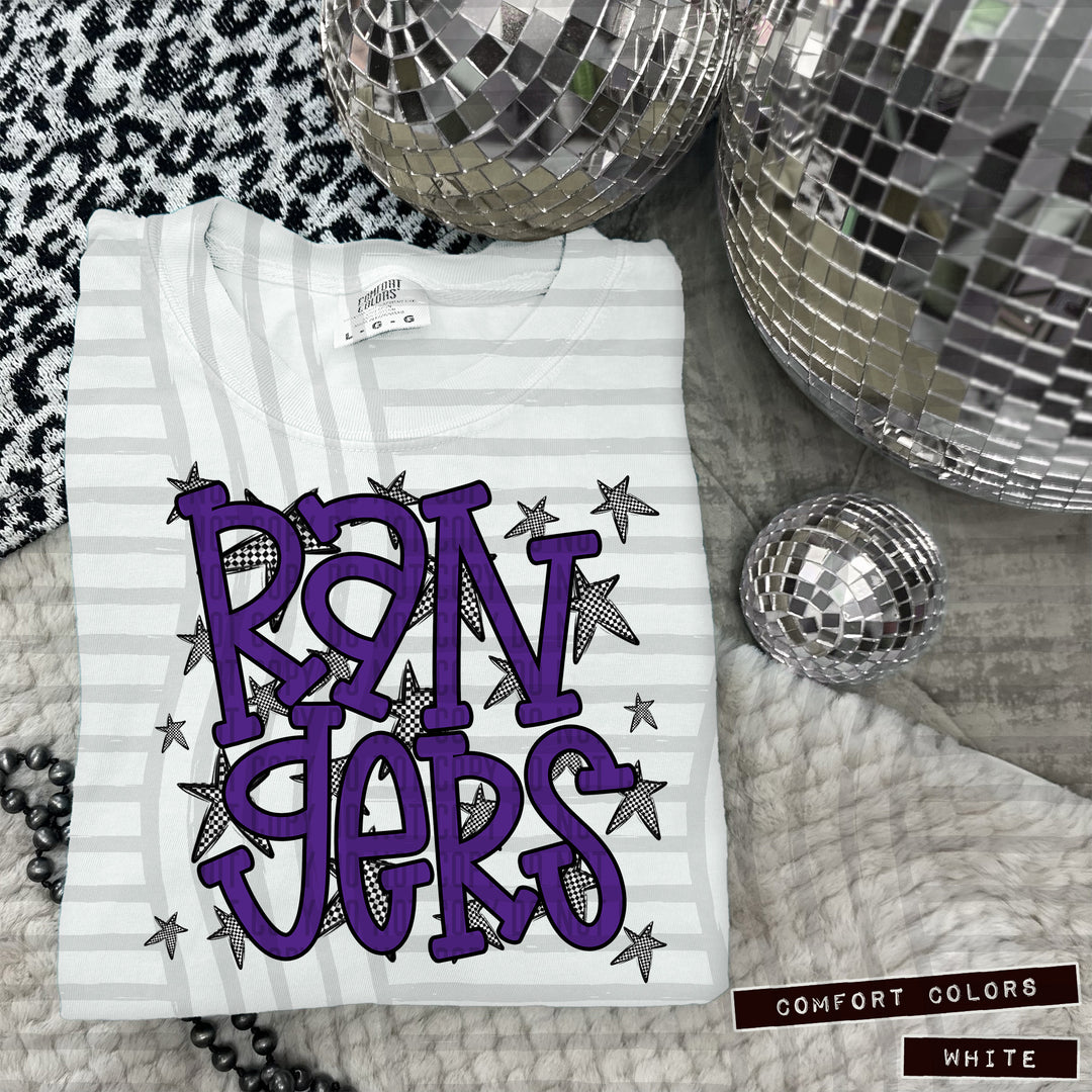 Purple Staggered DTF Print