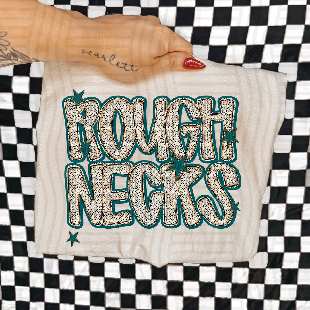 Teal Dotty DTF Print