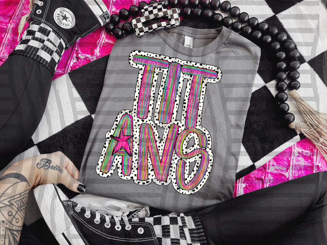 Brushstroke Dots DTF Print