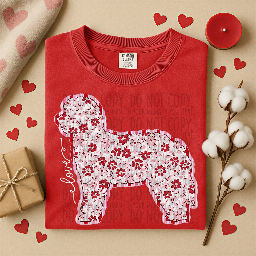 Valentine Dogs DTF Print