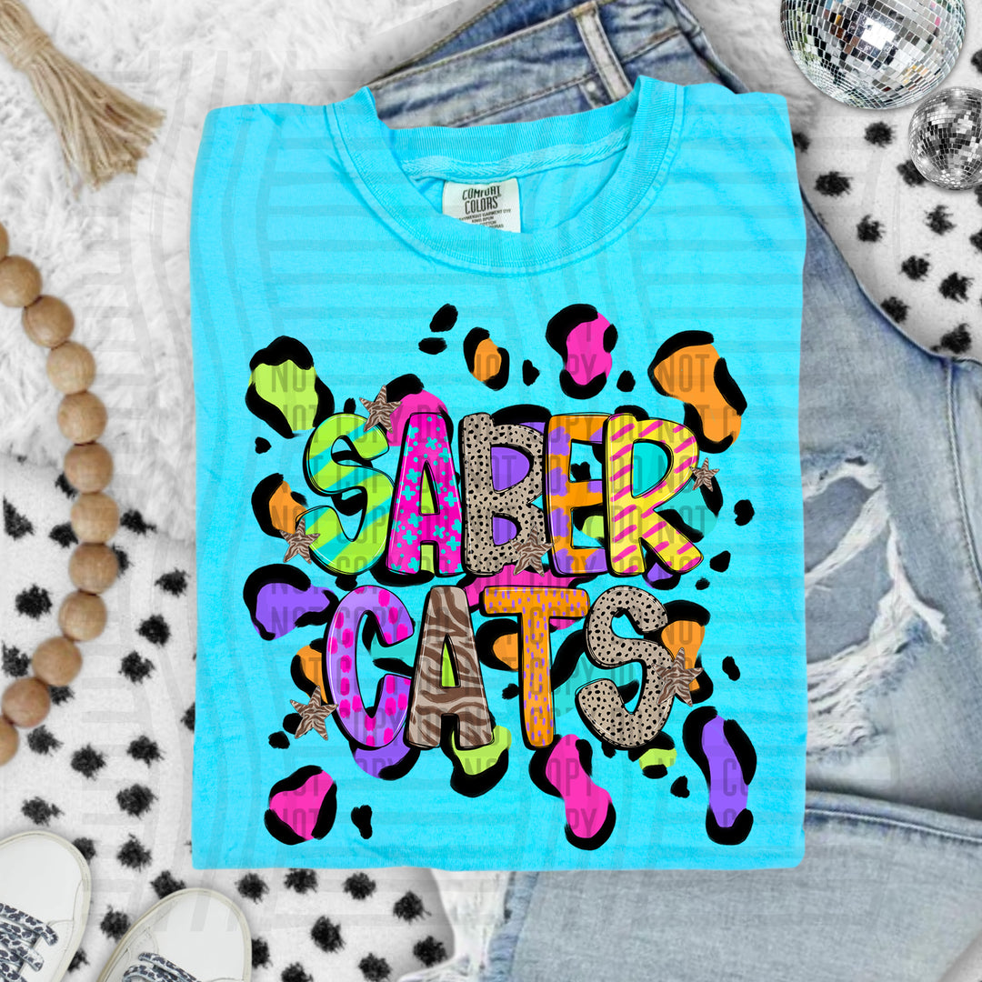Funky Mix Up Leopard Spots DTF Print