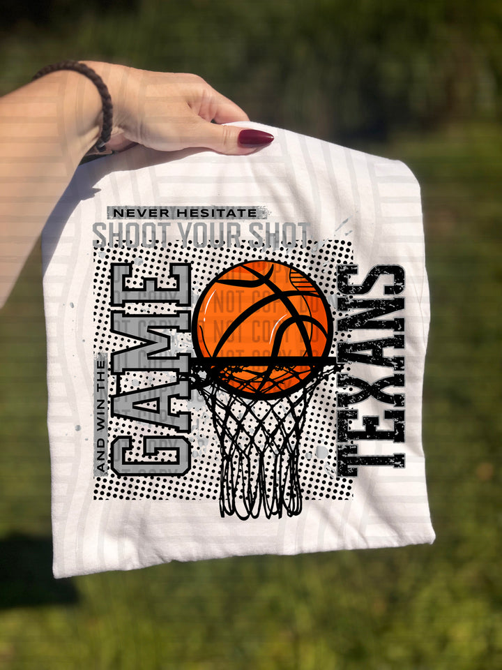 Never Hesitate Basketball DTF Print