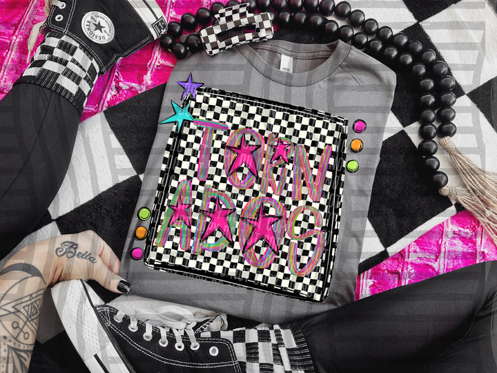 Pink Brushstroke Preppy DTF Print