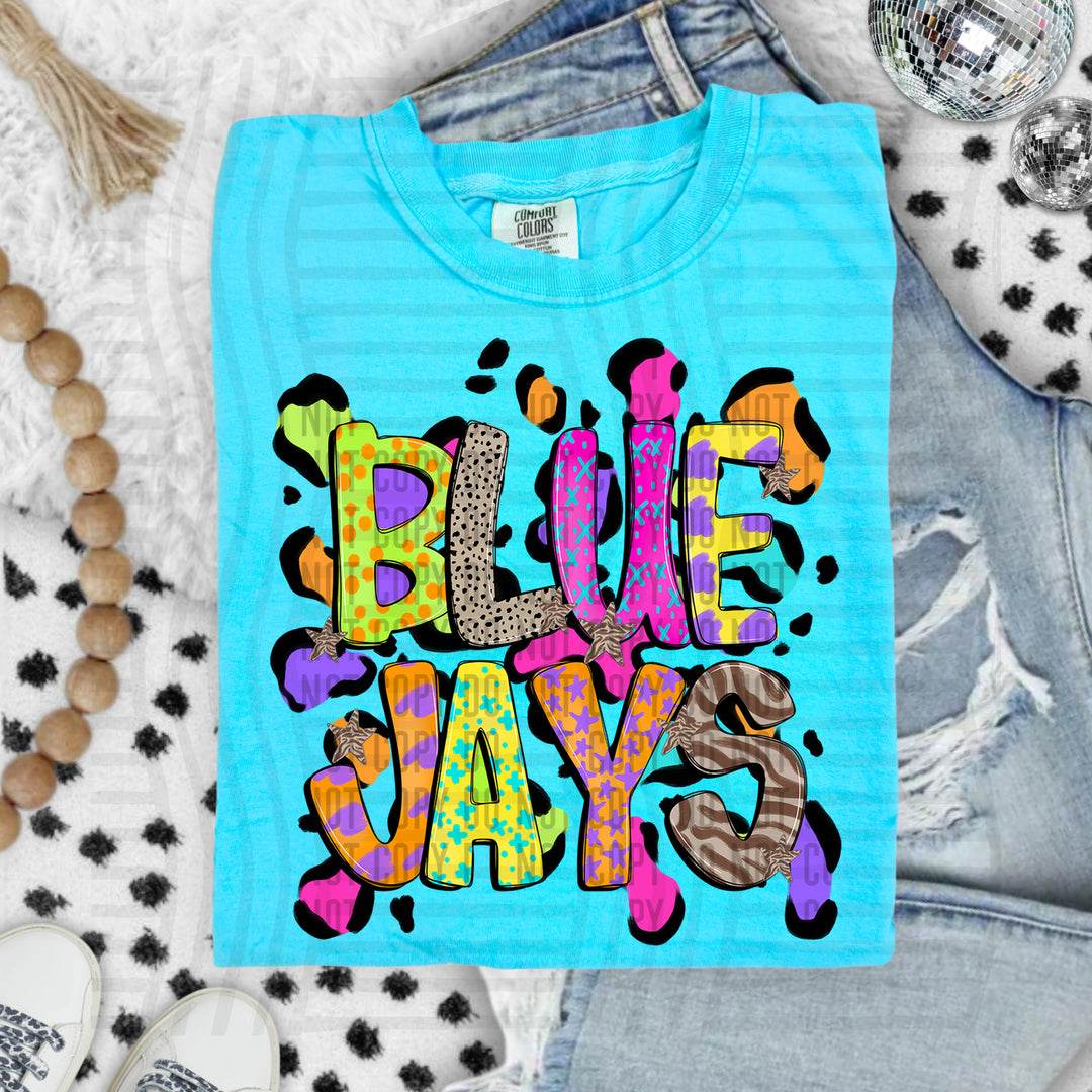 Funky Mix Up Leopard Spots DTF Print