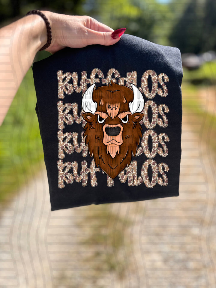 Camo Mascot Heads DTF Print