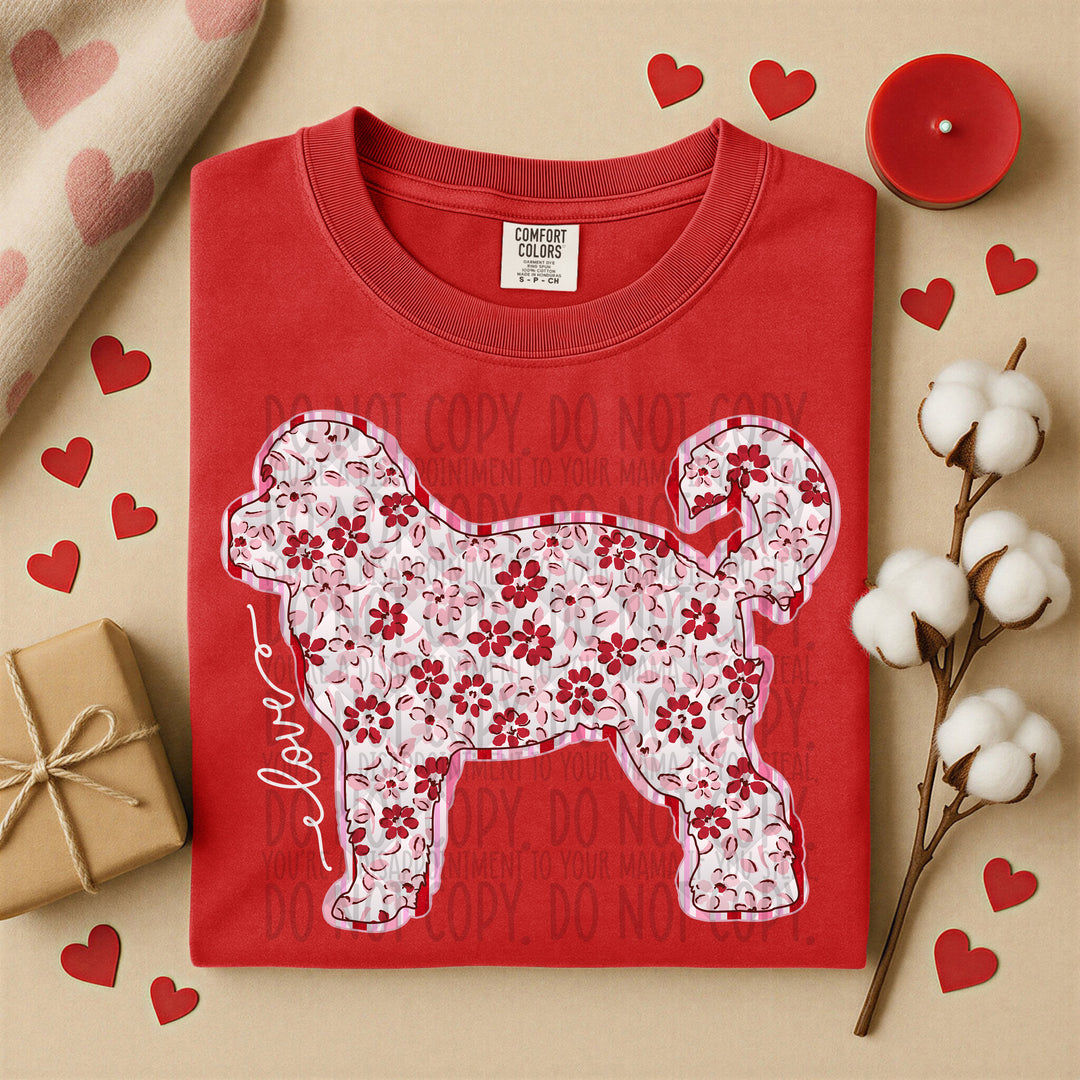 Valentine Dogs DTF Print